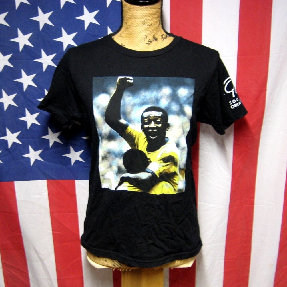 PELE youth XL tee throwback Orlando soccer T shirt Brazil futbol