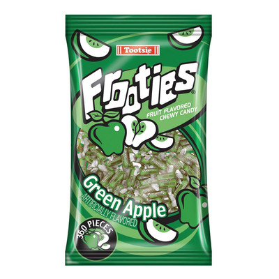 Green  Frooties Chewy Candy - 38.8 OZ 360-Piece Bag (Gluten Free ~ Peanut Free)