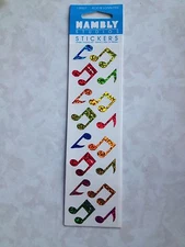 2 PACKAGES HAMBLY STUDIOS STICKERS MUSICAL NOTES MULTI-COLORED MUSICAL NOTES 16P