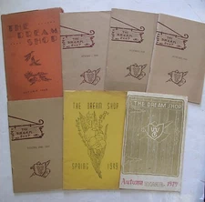 Lot of 7 The Dream Shop Magazine Issues Verse Guild Ohio Poetry Poems 1940's 