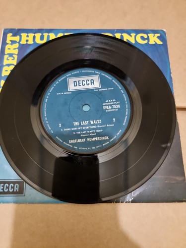Engelbert Humperdinck. The Last Waltz. 7 Inch EP. Record Vinyl. G+ - Picture 4 of 4