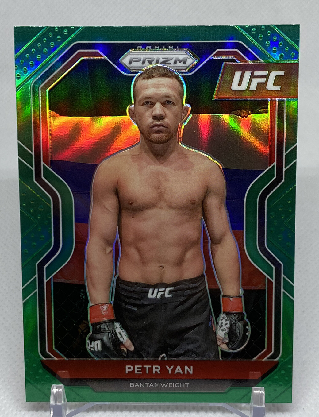 Petr Yan 2021 Panini Prizm UFC Green Prizm SP Parallel #79 Former Champ