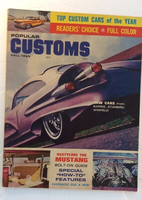 Popular Customs Magazine Fall 1965 Restyling Mustang Bolt On Guide Custom Cars