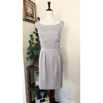 white house black market champagne dress White House Black Market Dress Womens 0 Champagne Floral Lace Midi Fit Flare