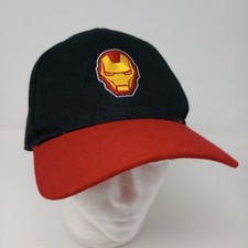 Marvel Ironman Red Black Adjustable Snap Baseball Hat Cap