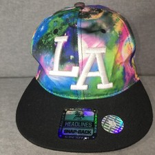L.A. LOS ANGELES CITY MULTICOLOR UNISEX SNAPBACK HAT CAP HEADLINES