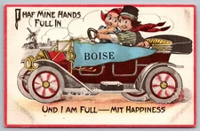 Vintage Postcard. Greetings From Boise, Idaho. Dutch Car PMK 1924 (p5)