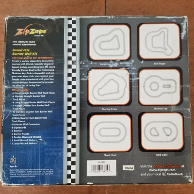 Zip Zaps Cars Race Track Grand Prix Barrier Wall Kit Radio Shack