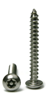 #8 Torx with Pin Tamper Proof Button Head Sheet Metal Screws - QTY 25