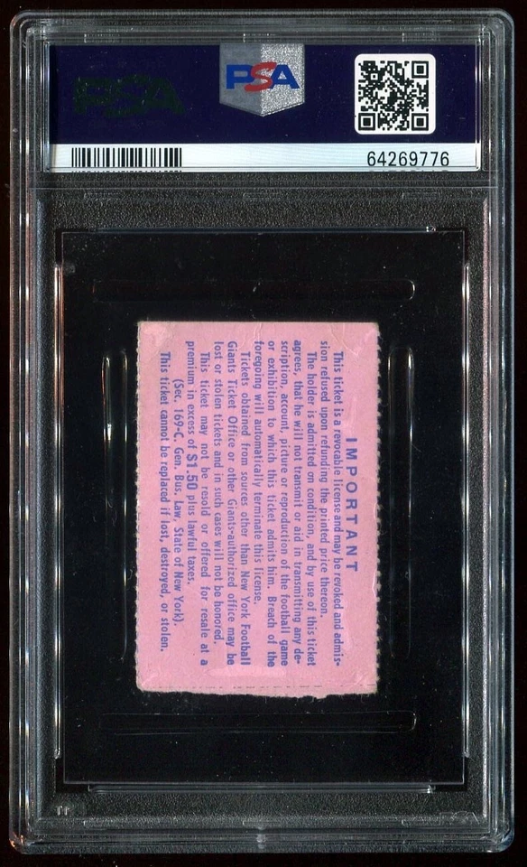 John Matuszak Debut - Goonies/Sloth PSA Football Ticket 1973 Giants Oilers 9/16 - Image 2 of 3