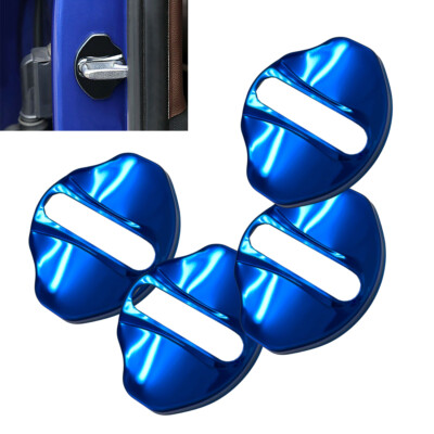 4x Polished Blue Stainless Door Latch Striker Cover Fits 20-25 X247 GLB250 35