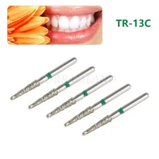 100 PCS TR-13C 856-017C Taper Round End Coarse Grit FG Dental Diamond Burs