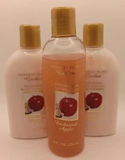 RARE Victoria Secret Garden Enchanted Apple Silkening Lotion 8oz Shower Gel VTG