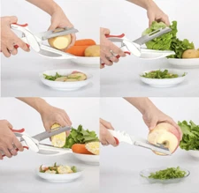 Ausid Kitchen Cutter Knife Scissor 7 in 1 Multi Tool Kitchen Gadget Vegetable