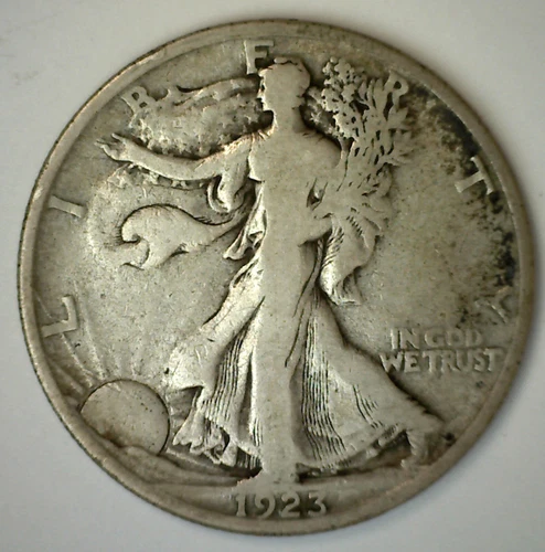 1923 S Walking Liberty Silver Half Dollar 50c US Type Coin Circulated FINE