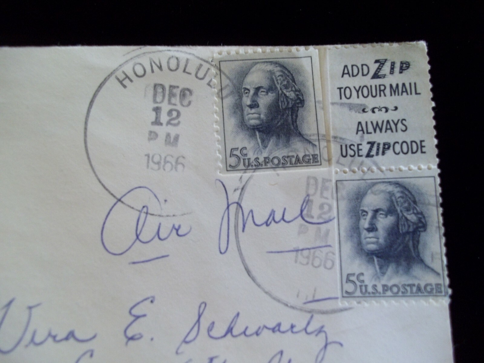 Hula Girl Envelope 1966 Aloha from Hawaii Five cent Stamps Honolulu