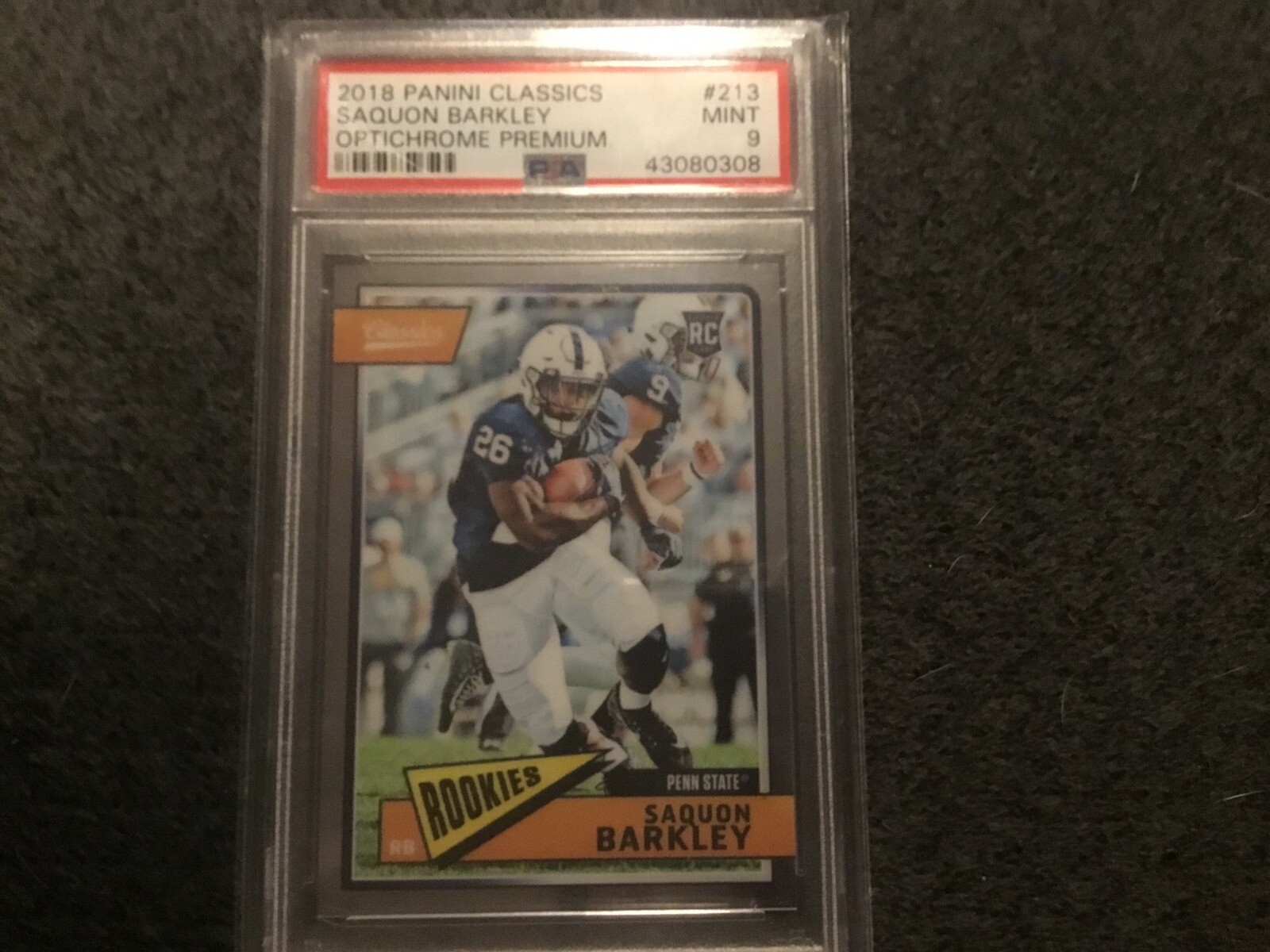 Saquon Barkley 2018 Panini Classics #213 ,PSA 9