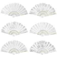 12pc Elegant Spanish flower wedding Hand Fan w/ GIFT BAGS Wedding & Party Favor