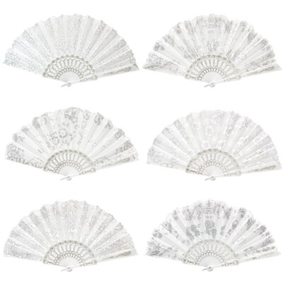 24pc Elegant Spanish flower wedding Hand Fan w/ GIFT BAGS Wedding & Party Favor
