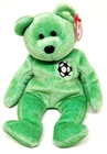 Kicks Bear Ty Green Soccer Beanie Baby Vtg 90s World Cup Toy Doll August 16 1998