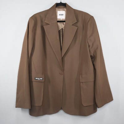 Sisters and Seekers Blazer Womens Sz UK Large US 10-12 Brown Country Oversized