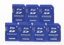Lot Of 7x Toshiba 2GB SD Camera Memory Cards