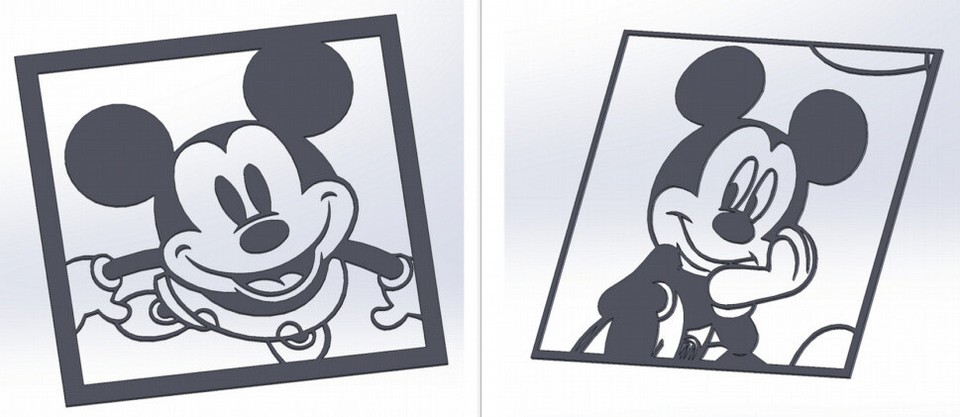 20 DXF File CNC g-code Ind Laser Plasma Router Disney Mickey Mouse Nr ...
