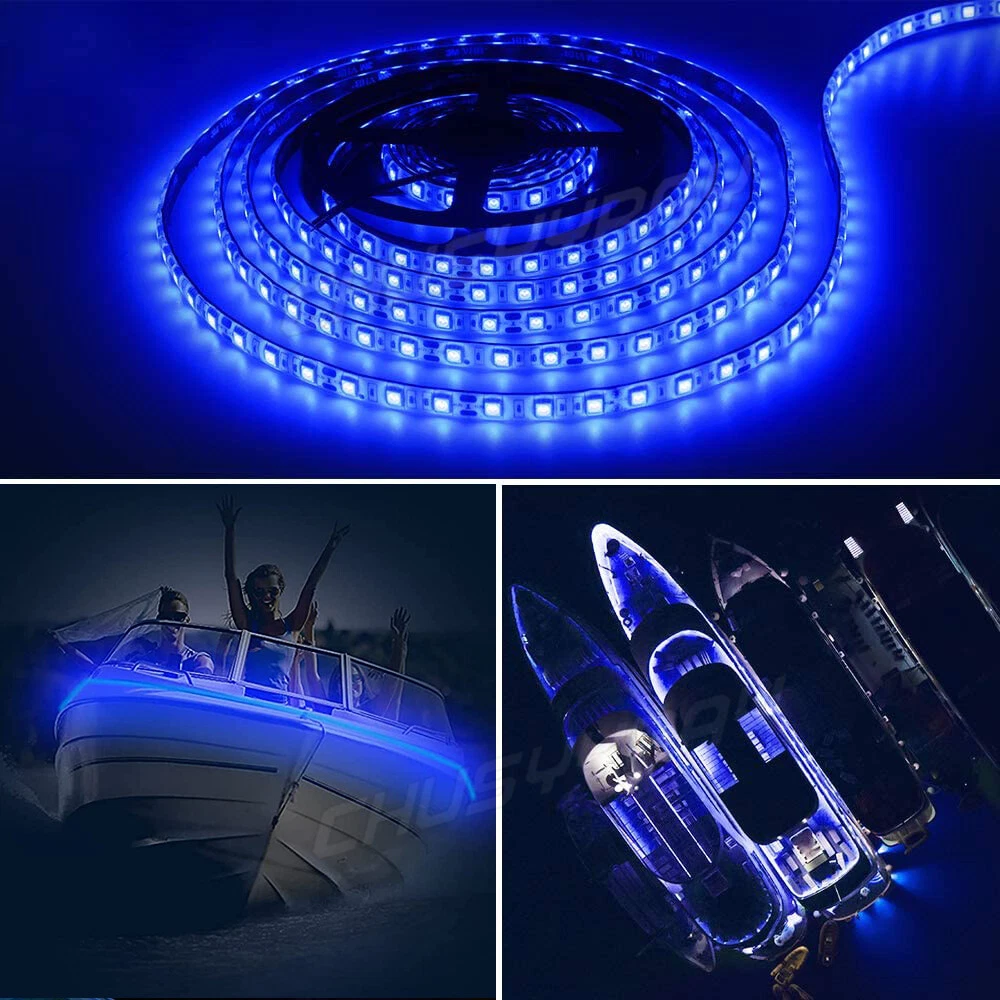 Blue LED Black Light Night Fishing LED Strip UV Ultraviolet boat