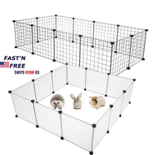 12pcs Durable Portable Pet Playpen Puppy Dog Fences Gate Indoor Outdoor Exercise