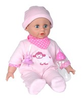 Simba 105140009 - Laura Bottle Feeding, WeichköRperpuppe Mit Schlafaugen, Trinkt