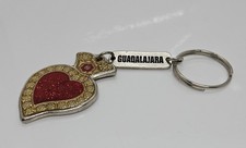 Guadalajara Mexico Heart Souvenir Keychain Keyring Metal Enamel 3"