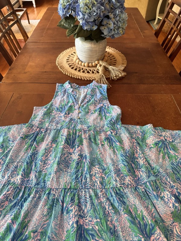 Lilly Pulitzer Girl's XL (12-14) Mini Malone Maxi Dress 100% Cotton