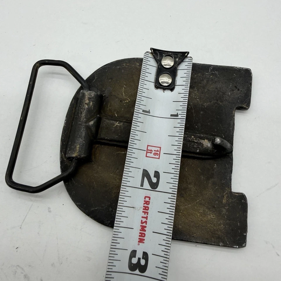 Vintage Denver Broncos Belt Buckle Brass Throwback Classic Letter "D"  - Image 2 of 4