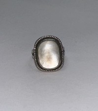 Vintage 925 Sterling Silver Mother Of Pearl Ring