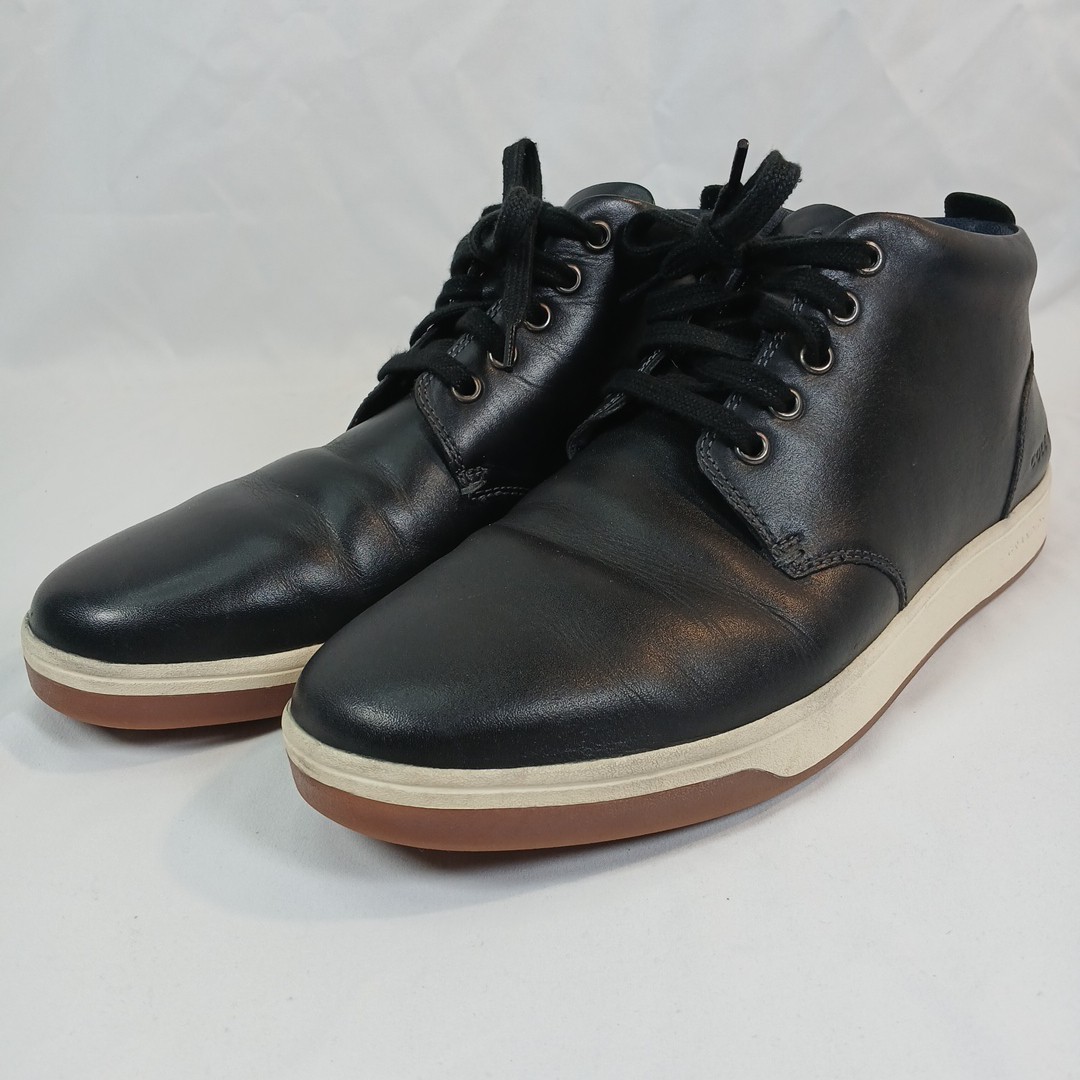 SAOLA Stivali Chukka Cole Haan Grand OS neri da uomo 10 5 casual comodi in pelle