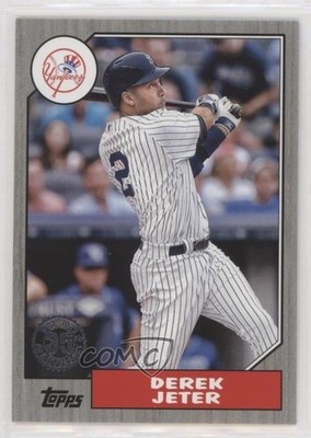 2022 Series 2 1987 Topps Baseball Black 98/299 Derek Jeter #87TB-35 HOF 1sy