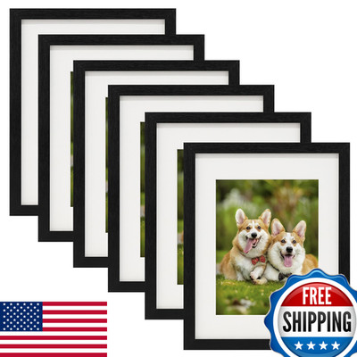 Toforevo 11X14 Picture Frames Set Of 6 Black Wood Grain Photo Frame For Gallery