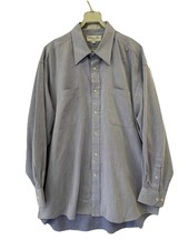 Christian Dior Chemise Men s Dress Shirt 16.5 32/33 Blue Long Sleeve Macau C9