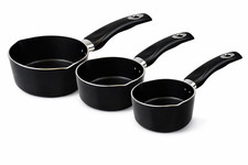 Non Stick Saucepan Set Milk Pan Double Pouring Spout Induction Hob 16 18 20cm