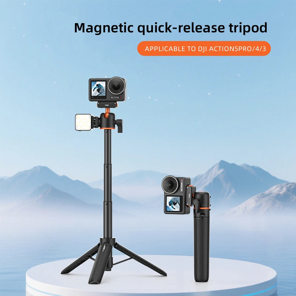 VRIG 360 Portable Selfie Stick Handheld Tripod Stand For Osmo Action 5 Pro / 4 - Image 2 of 4