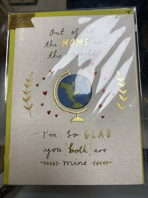 Two Moms Mothers Day Greeting Card Papyrus NEW