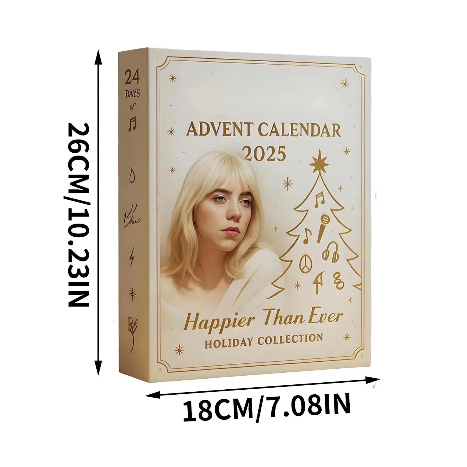 Christmas 2D Acrylic Advent Calendar 24PCS Countdown Calendar Blind Box Home Decor Gift For