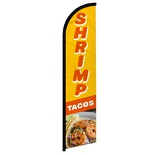 Shrimp Tacos Windless Advertising Swooper Flag Mexican Food Concessions Flag