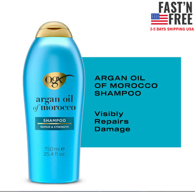 OGX Renewing Argan Oil Moisturizing Daily Shampoo to Soften & Strengthen,25.4 oz