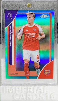 2026 Topps Chrome Premier League Martin Odegaard Teal Refractor /299 Arsenal #12