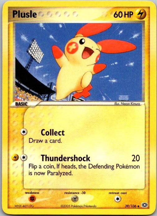 Plusle Uncommon Emerald 39/106 NM