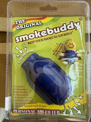 SmokeBuddy The Original PERSONAL AIR FILTER w/ FREE Keychain - BLUE