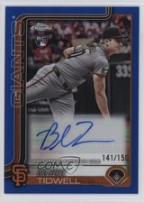 2025 Topps Chrome Update Blue Refractor 141/150 Blade Tidwell #AC-BT Auto 0h4v