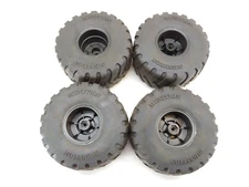 4x Duratrax Munition MT 2.8" Monster Truck Tires on 12mm Hex Wheels Axial SMT10