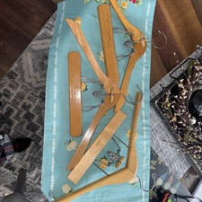 Vintage Setwell -Regent Wooden Suit Hangers with Trouser Clamp. Lot of 3